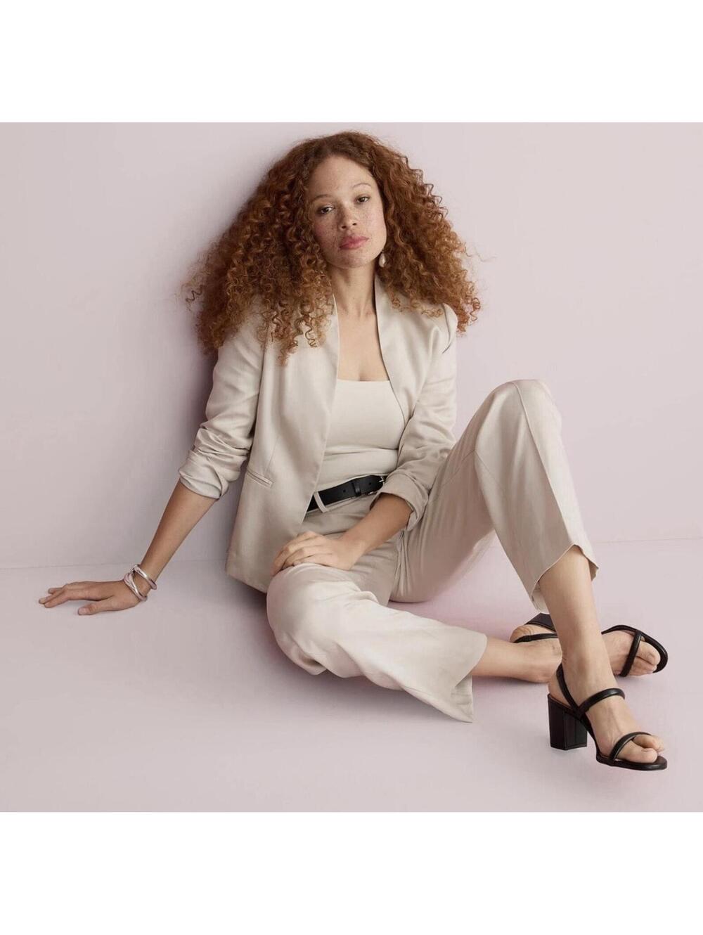 J.CREW Women’s Going-out Blazer in Stretch Twill in Ivory-Size Petite 4